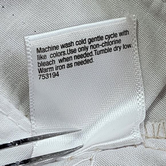 Vintage St Johns Bay Pants Womens 10 Tan Khaki Mid Rise Capri Office Preppy - Picture 7 of 12